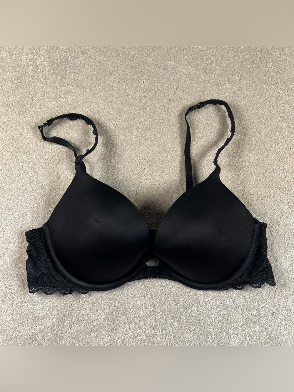 Very Sexy Push Up Racerback Black Victoria's Secret Front Snap Lace 36B